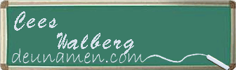 Cees Walberg Visitenkarte
